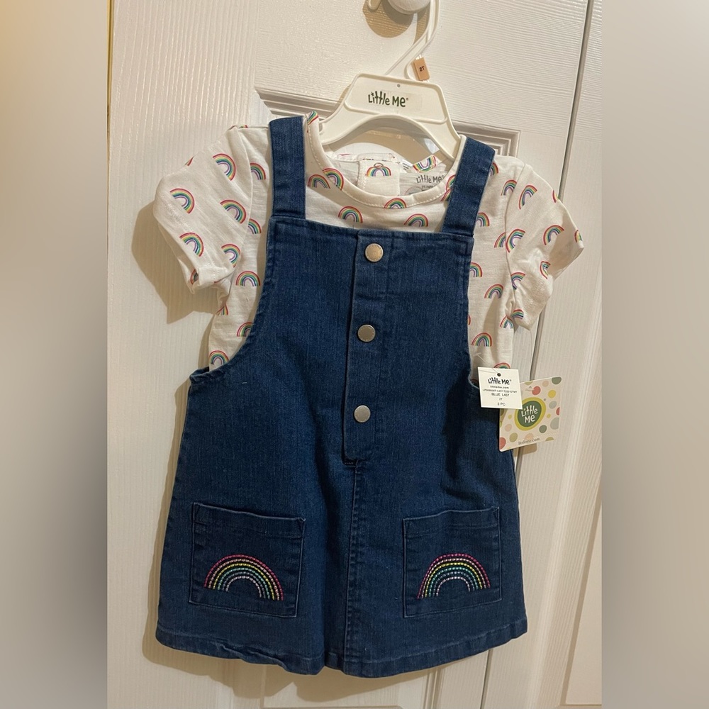 Little Me Jean Jumper Set